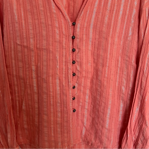 Anthropologie Pilcro Tavi Pink Button Down Blouse - Picture 4 of 6